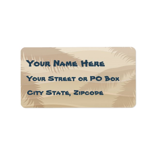 Tropical Beach Label (Front)