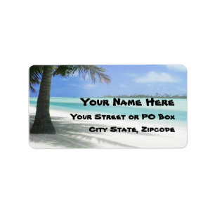 Tropical Beach Label