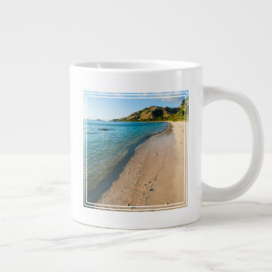 Tropical Beach Landscape, Fiji Large Coffee Mug