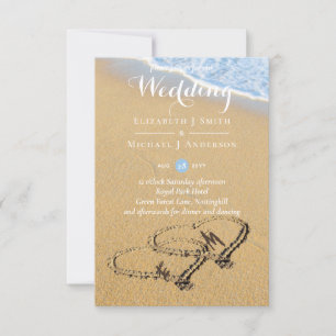 Tropical Beach Love Hearts In Sand BUDGET Wedding
