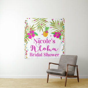 Tropical Beach Luau Aloha Party Backdrop Tapestry