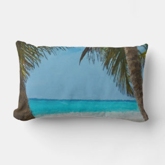 Tropical Beach Lumbar Cushion