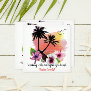 Tropical Beach Makes Scents Real Estate Card