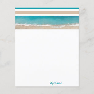 Tropical Beach Monogram Personalised Stationery