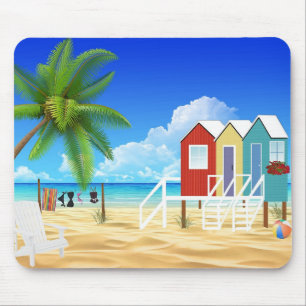 Tropical Beach Mouse Mat