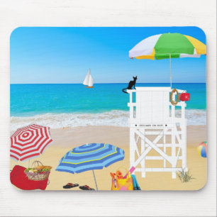 Tropical Beach Mouse Mat