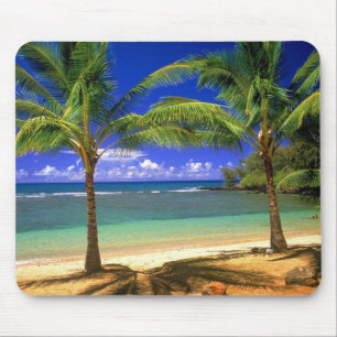 tropical beach mouse mat