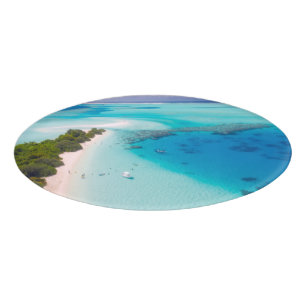 Tropical Beach Name Tag