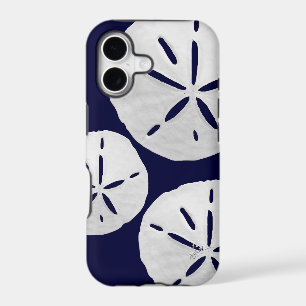 Tropical Beach Navy Blue White Sand Dollars