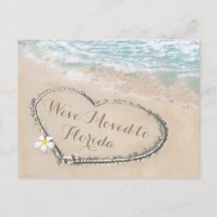 Tropical Beach New Address Moving Announcement Postcard