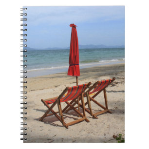 Tropical beach notebook
