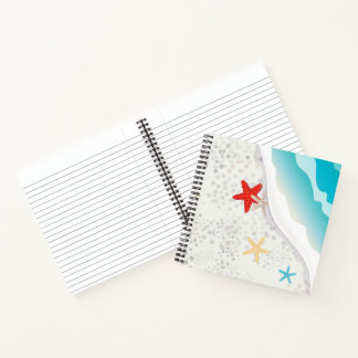 Tropical beach notebook