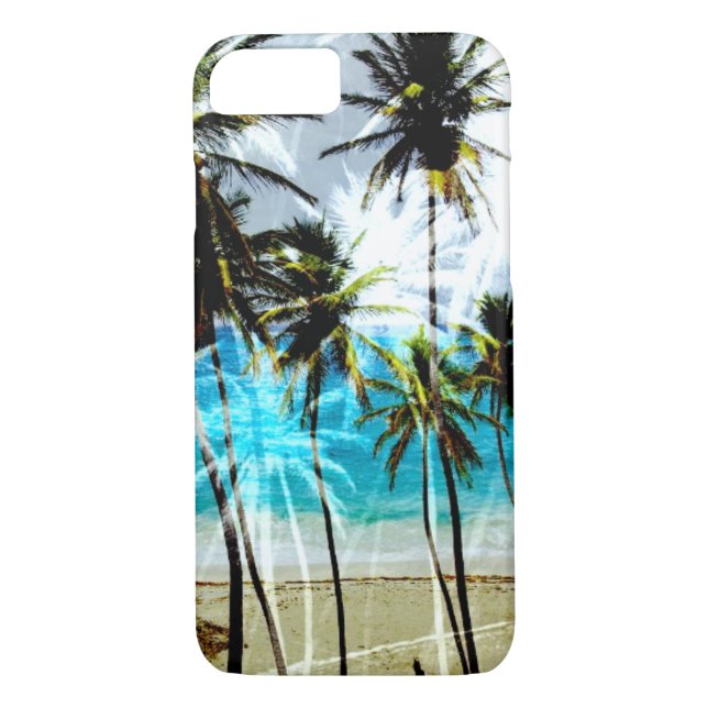 Tropical Beach Ocean Custom iPhone 7 case (Back)