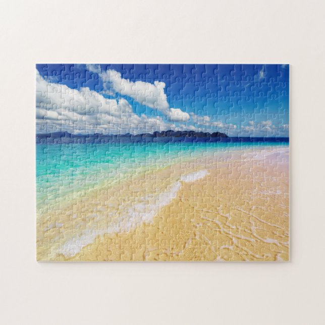 Tropical Beach Ocean Jigsaw Puzzle (Horizontal)
