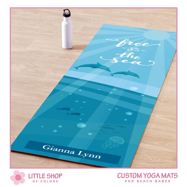 Tropical Beach Ocean Marine Life Personalised Yoga Mat (Creator Uploaded)