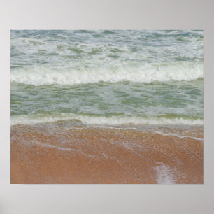 Tropical Beach Ocean Waves Summer Sand Vacation Poster