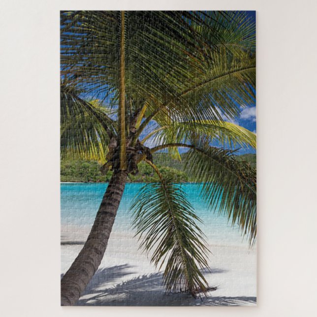 Tropical Beach Palm Jigsaw Puzzle (Vertical)