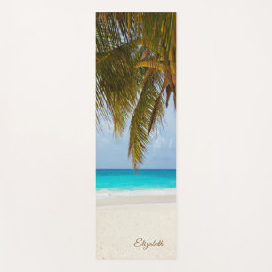 Tropical Beach,Palm-Personalised Yoga Mat