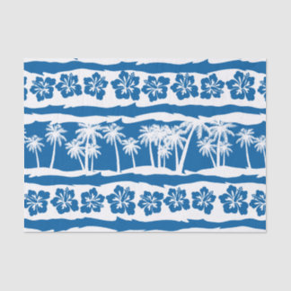 Tropical beach palm stripes tissue paper