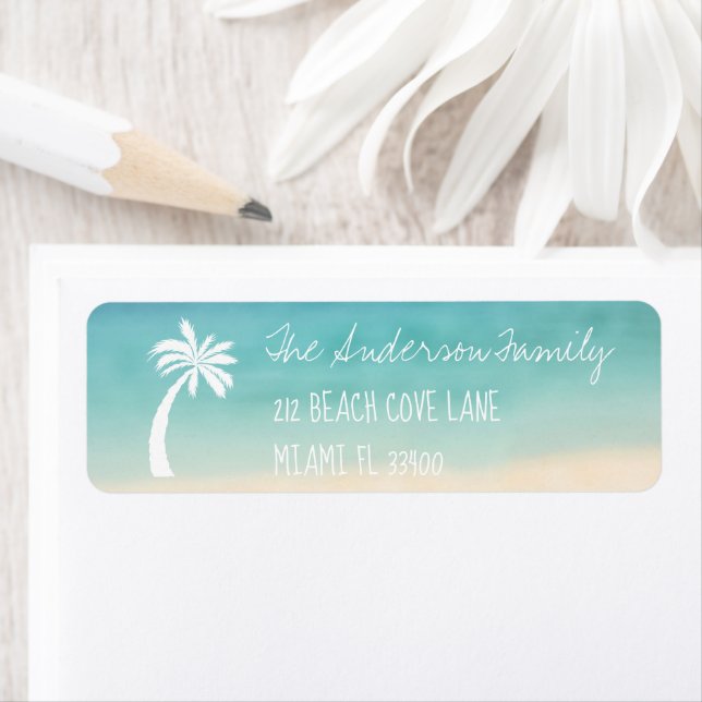 Tropical Beach Palm Tree Handwriting Typography (Insitu)