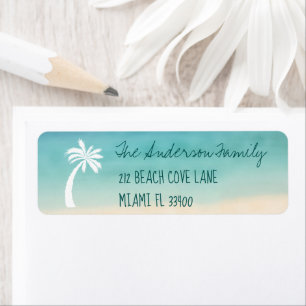 Tropical Beach Palm Tree Handwriting Typography