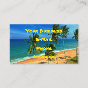 Tropical Beach Palm Tree Island Breeze Business Card
