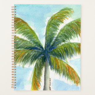 Tropical Beach palm tree on a sunny day Planner