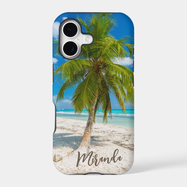 Tropical Beach Palm Tree Personalised (Back)