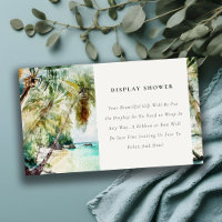 Tropical Beach Palm Trees Display Baby Shower