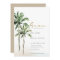 Tropical Beach Palm Trees Save The Date Invite