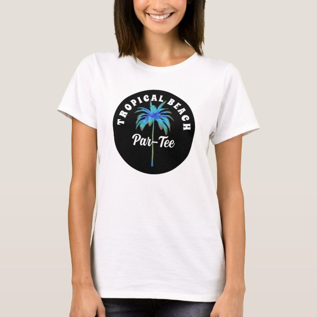 Tropical Beach Par Tee Palm Tree Golf (Front)