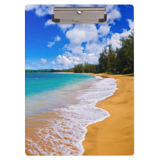 Tropical beach paradise, Hawaii Clipboard (Front)