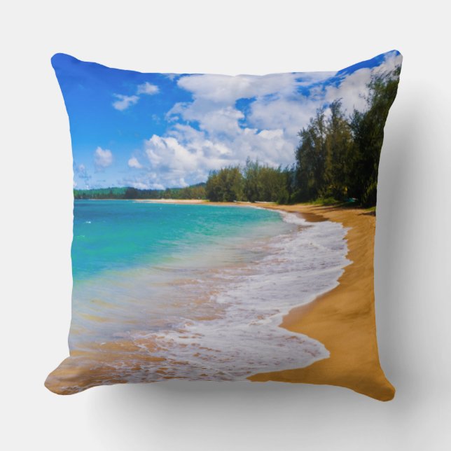 Tropical beach paradise, Hawaii Cushion (Front)