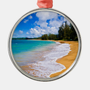 Tropical beach paradise, Hawaii Metal Tree Decoration