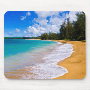 Tropical beach paradise, Hawaii Mouse Mat