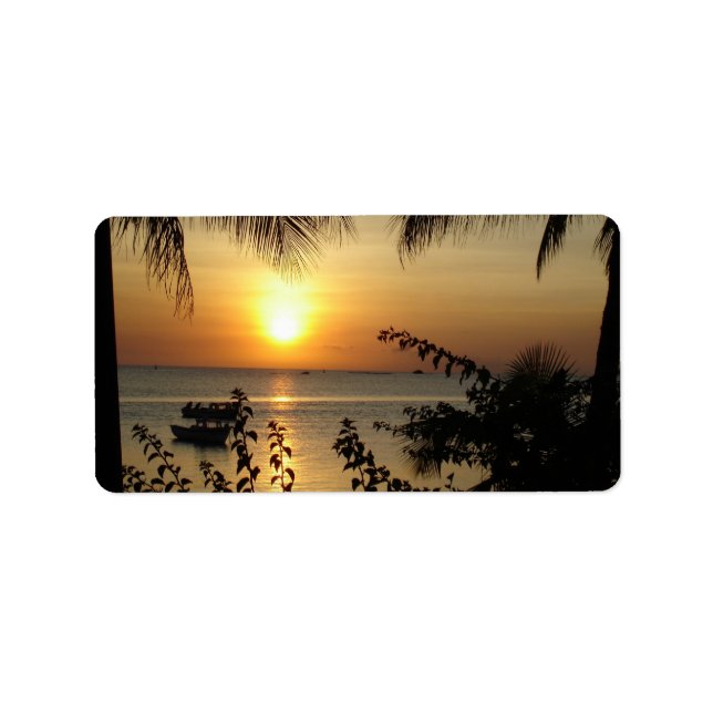 Tropical Beach Paradise Label (Front)