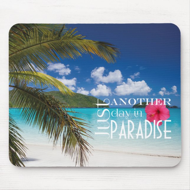 Tropical Beach Paradise Mouse Mat (Front)