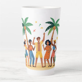 Tropical Beach Party Friends Summer Celebration Latte Mug