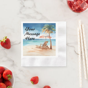 Tropical Beach Party Napkin