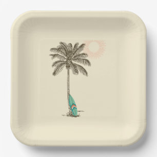 Tropical Beach Party Paper Plate