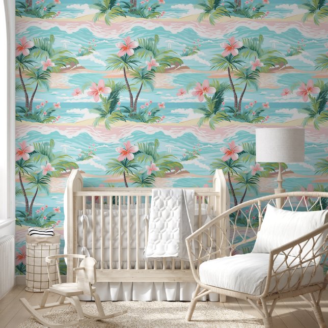 Tropical Beach Pattern #2 Wallpaper (Kids)