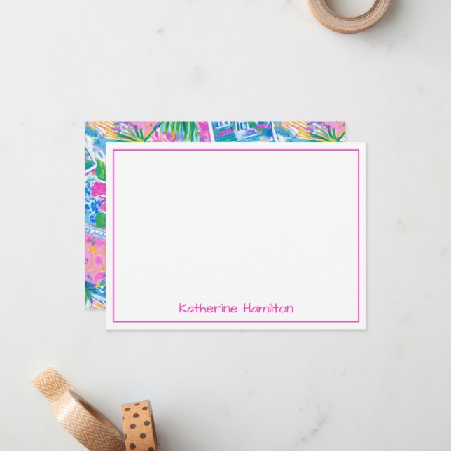 Tropical Beach Personalised Card (Front/Back In Situ)