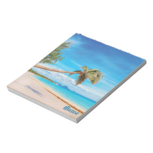Tropical Beach (personalised name) Notepad