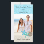 Tropical Beach  Photo Christmas Card<br><div class="desc">Tropical Beach Photo Christmas Card . Crop photos into a square. Easy to personalise. Tropical Beach Photo Christmas Card. Capture the Spirit of Seaside Serenity with Our Beachy Christmas Card. Embrace the warmth and tranquillity of the coast. Features a breathtaking beach and ocean backdrop. This card exudes a relaxed and...</div>