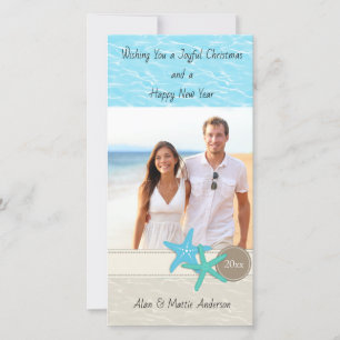 Tropical Beach  Photo Christmas Card