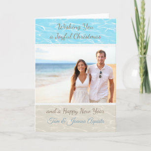 Tropical Beach Photo Christmas Card