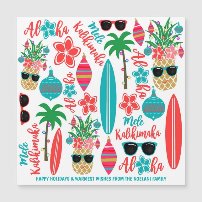 Tropical Beach Pineapple Mele Kalikimaka  (Front)