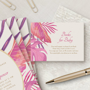 Tropical Beach Pink Books for Baby Enclosure Card