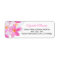 Tropical Beach Pink Plumeria Floral Return Address