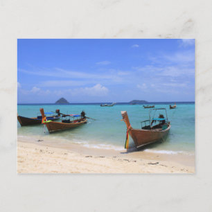 Tropical beach postcard